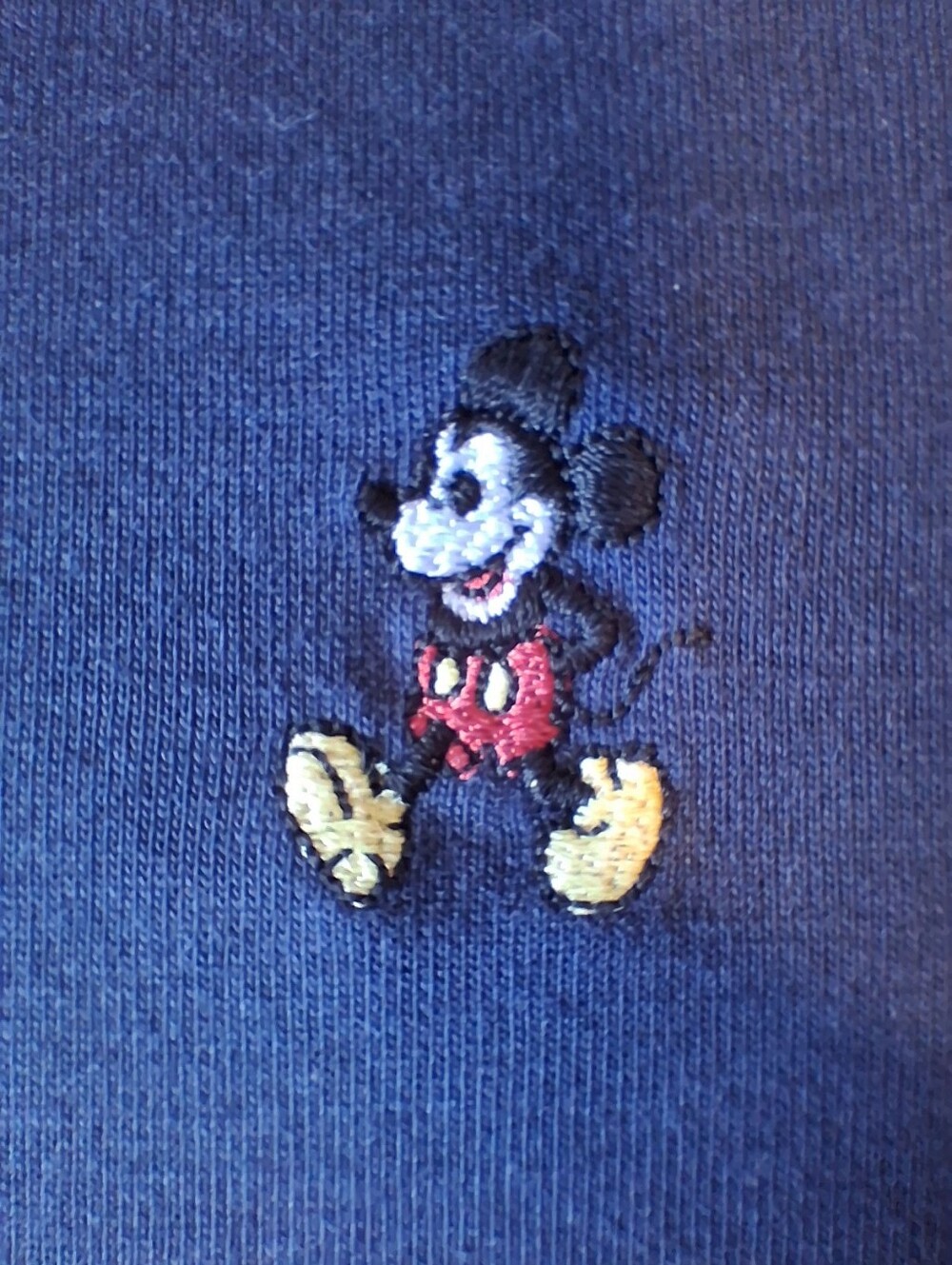 Vintage 1980s Disney Wear Embroidered Mickey Mouse Blue Polo Shirt Adult Large